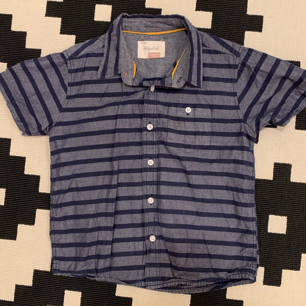 Sovereign Code XS Button Up Stipe Blue Shirt